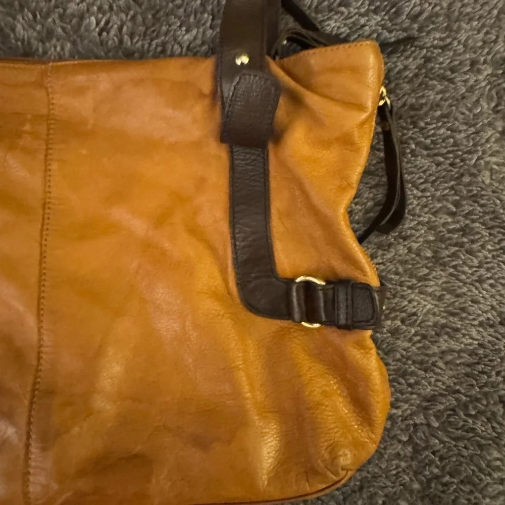 VALENTINA Brown Leather Shoulder Bag